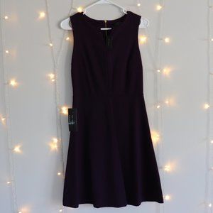 Beautiful Purple Fit and Flare Midi Dress | 078